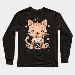 Cat's Boba Wonders Long Sleeve T-Shirt